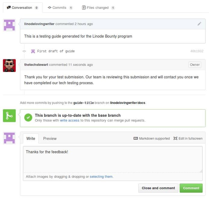 GitHub - Pull Request Comment