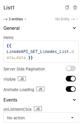 List widget configuration List widget configuration