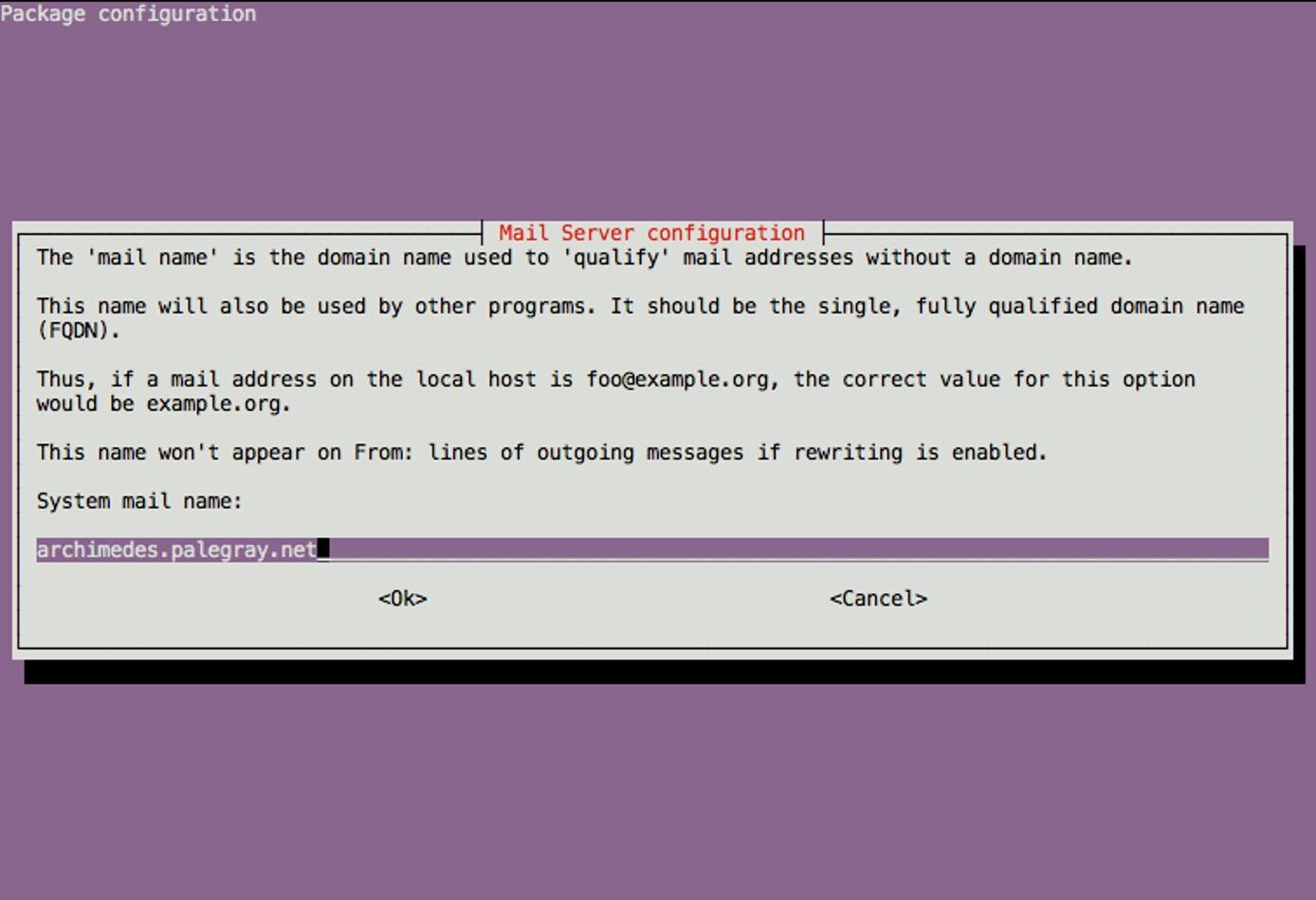 Exim4 system mail name configuration on Ubuntu 12.04 LTS (Precise). Exim4 system mail name configuration on Ubuntu 12.04 LTS (Precise).