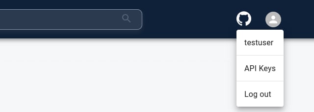 zot API key menu zot API key menu