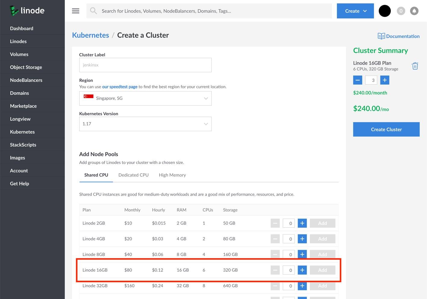 Creating a Kubernetes cluster on Linode Creating a Kubernetes cluster on Linode