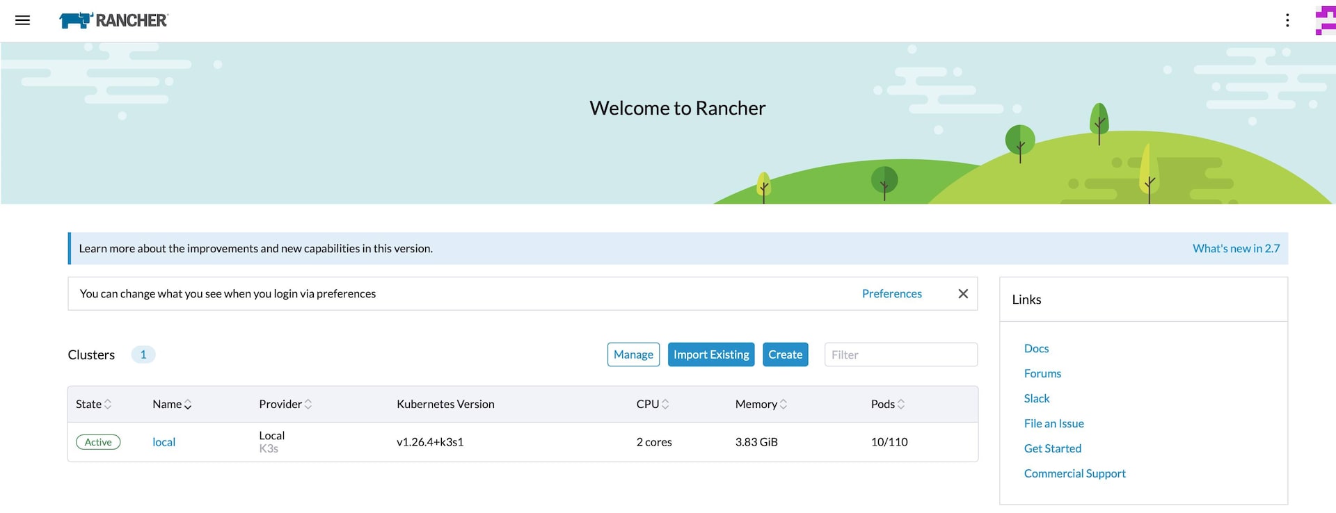 The server URL entry form Rancher enter server URL screen