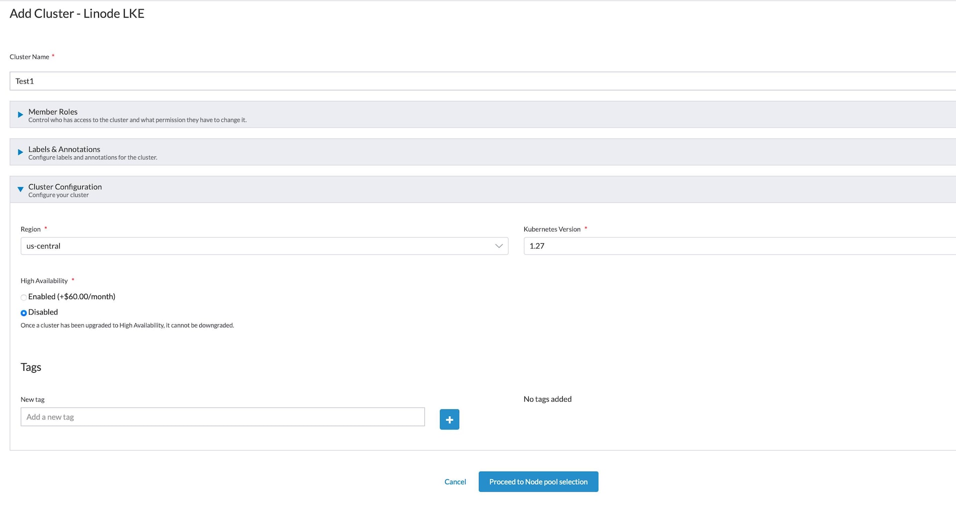 LKE Cluster Node Pools LKE Cluster Node Pools