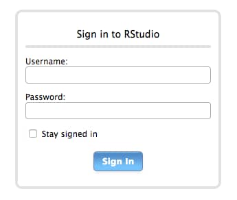 RStudio Server Login