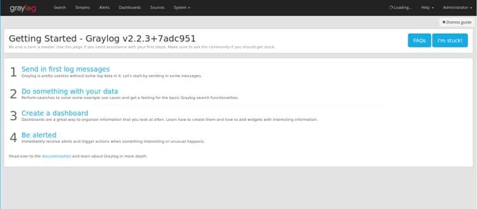 Graylog Dashboard