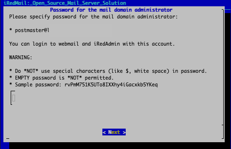 Choose an administrator password
