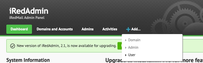iRedMail Add User