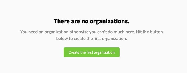 The Postal Create Organization Page