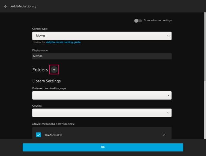 Choose the “Folders” button
