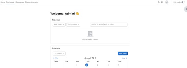 The Moodle Dashboard