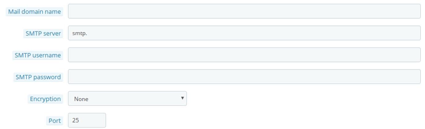 Email server connection settings Email server connection settings