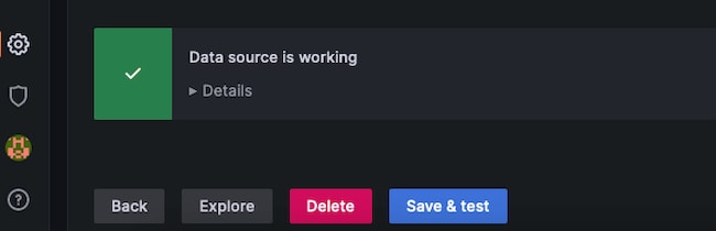Confirmation Message about the Data Source