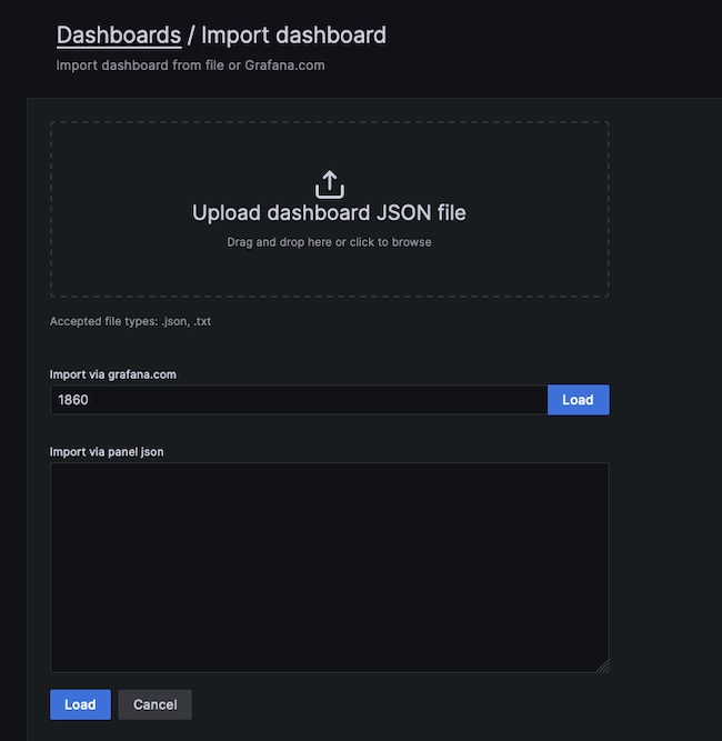 Import the Node Exporter Dashboard