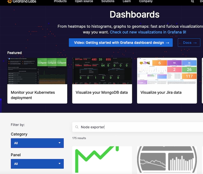 Search the Grafana Library