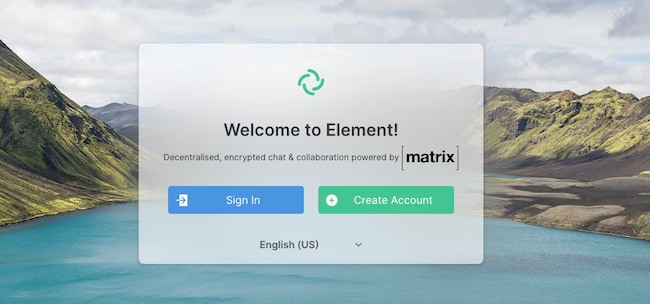 Element landing page