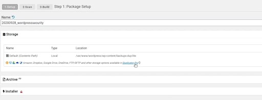 Duplicator Backup New Package Configuration Duplicator Backup New Package Configuration