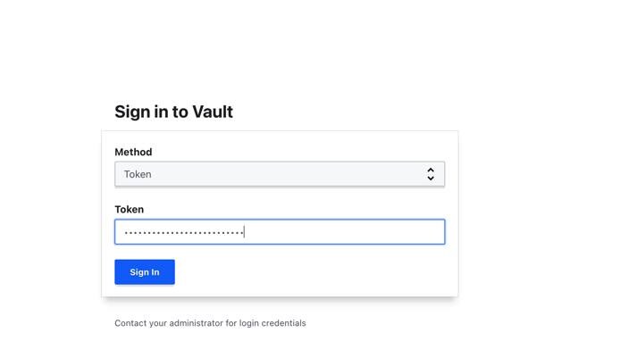 Vault Login Page