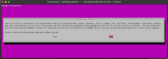 Ubuntu Services Pop-up