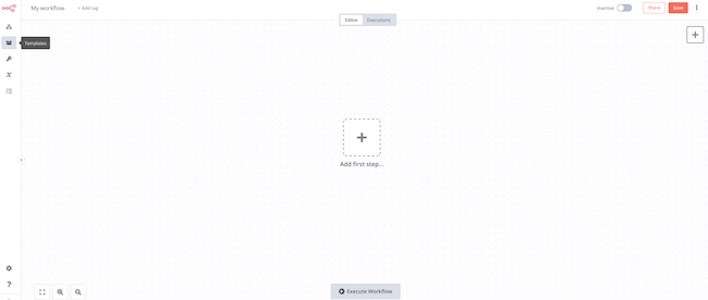 n8n New Workflow Page