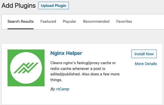 Install the Nginx Helper plugin