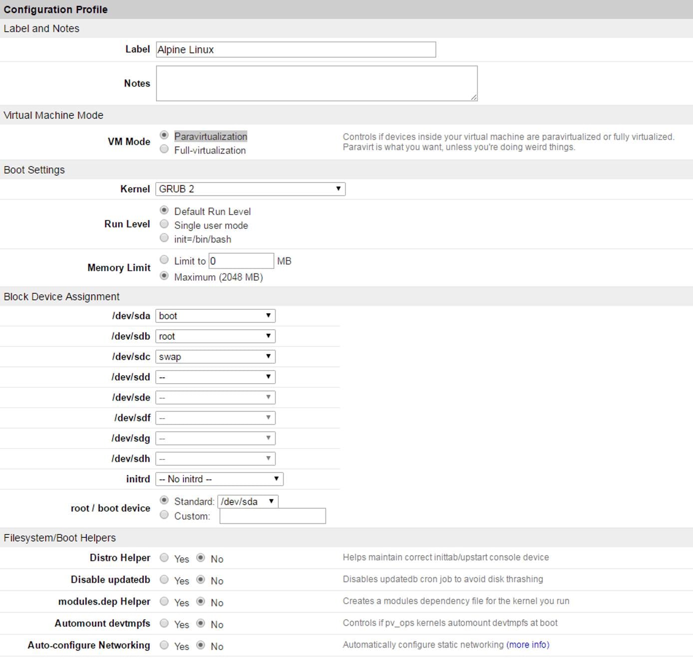 Linode Config Linode Config