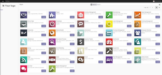 Odoo 11 Welcome Screen Odoo 11 Welcome Screen