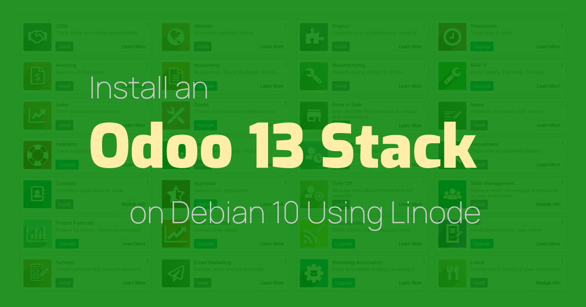 How to Install an Odoo 13 Stack on Debian 10 | Linode Docs