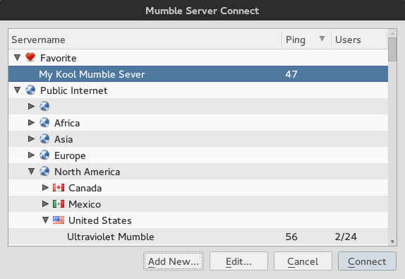 Server List With Favorite. Server List With Favorite.