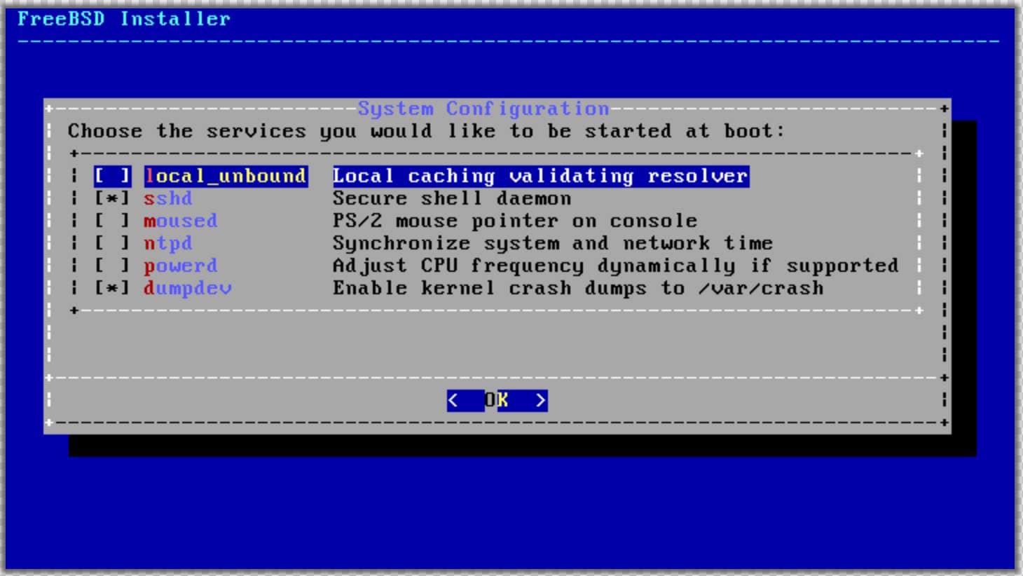 FreeBSD Service Configuration FreeBSD Service Configuration
