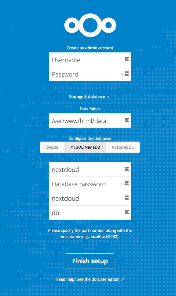 Nextcloud database connection Nextcloud database connection