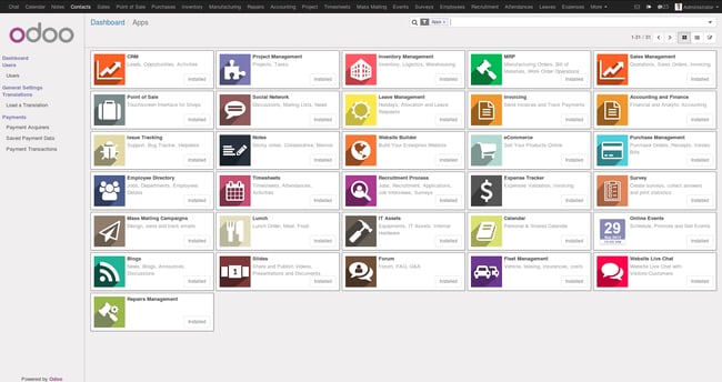 Odoo applications