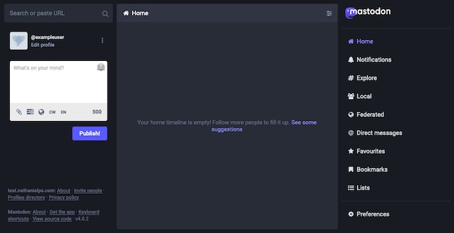 A Mastodon instance installed with YunoHost and logged into using SSO A Mastodon instance installed with YunoHost and logged into using SSO