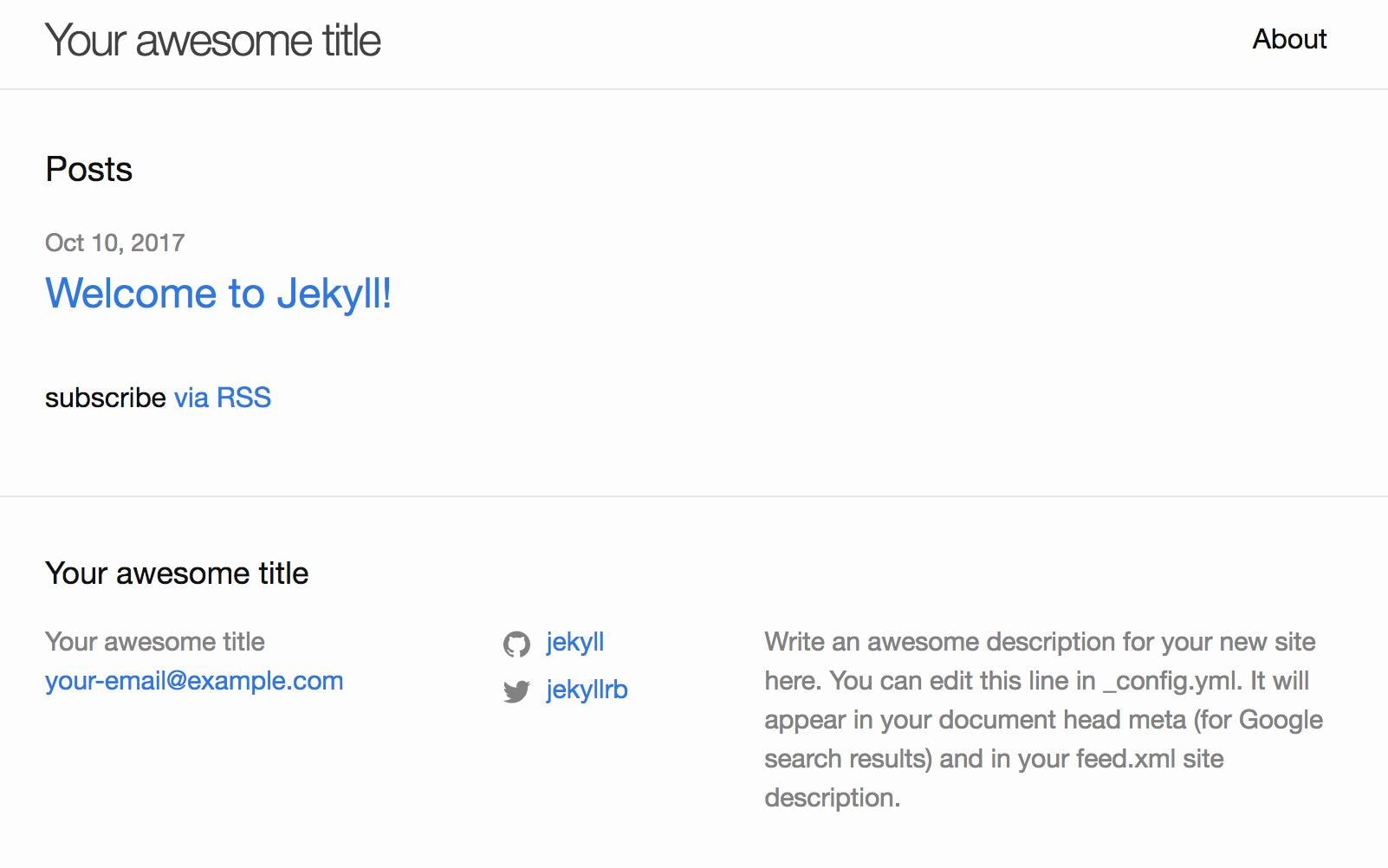 First Jekyll Post