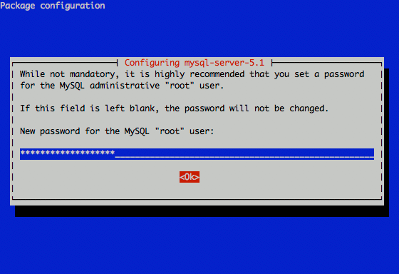 Setting the MySQL root password in Ubuntu 9.10 Karmic. Setting the MySQL root password in Ubuntu 9.10 Karmic.