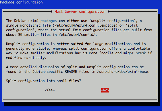 Exim config file splitting configuration on Ubuntu 10.04. Exim config file splitting configuration on Ubuntu 10.04.