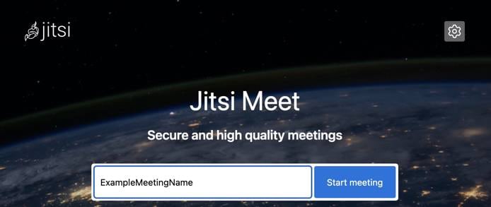 Jitsi Meet Homepage