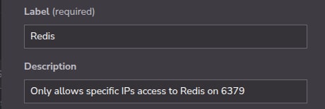 Cloud Manager UI for adding an inbound firewall rule.
