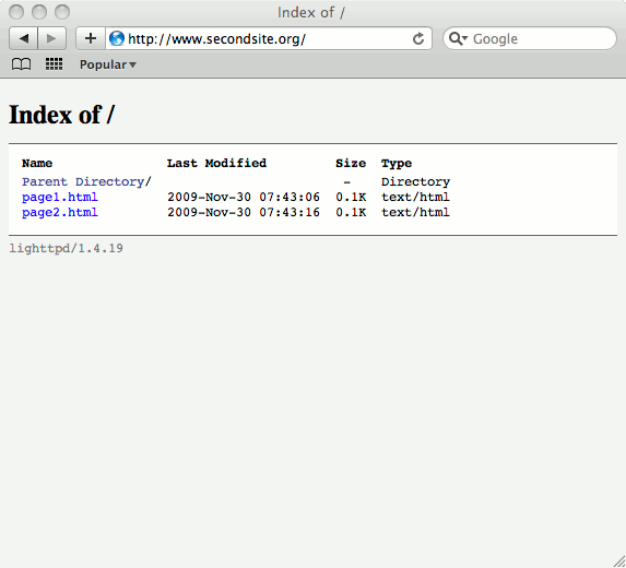 Website running under Lighttpd on Fedora 14. Website running under Lighttpd on Fedora 14.