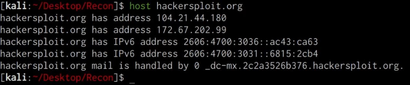 Host utility output Host utility output