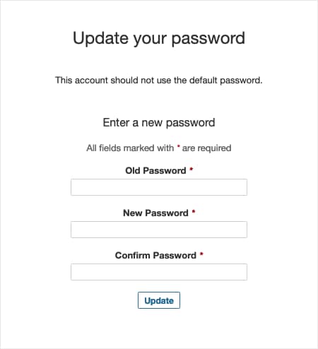 SonarQube prompting to change initial administrator password SonarQube prompting to change initial administrator password