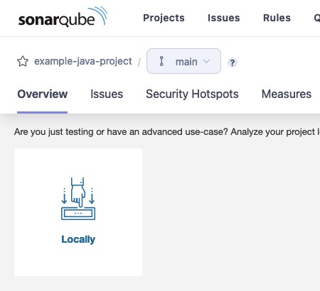 Selecting to analyze a new SonarQube project locally Selecting to analyze a new SonarQube project locally