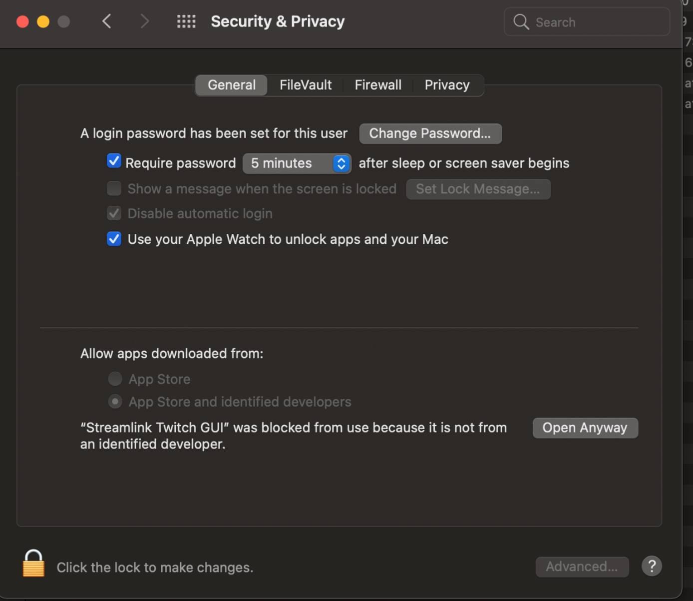 Access your macOS security and privacy settings