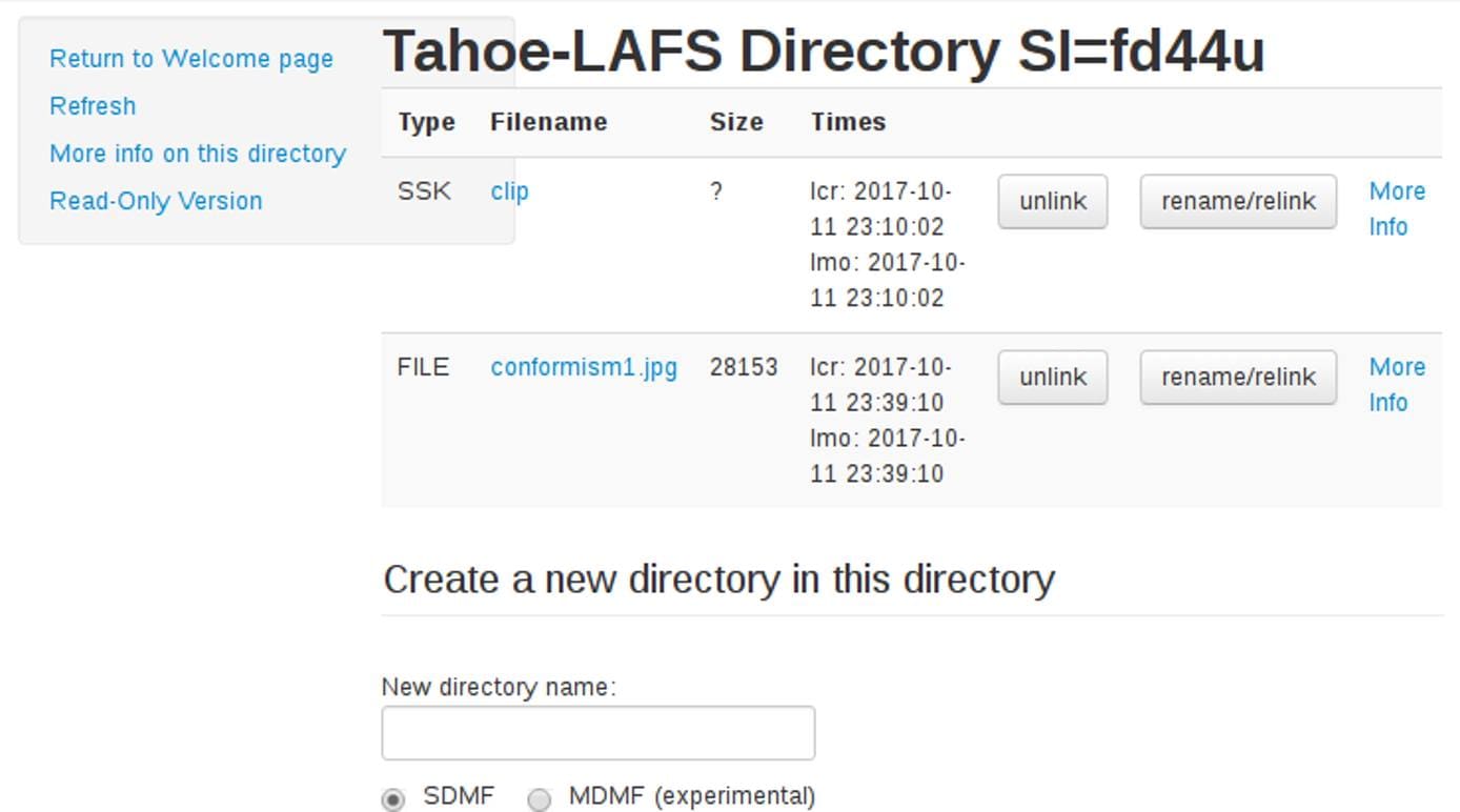 Directory Displayed in Web User Interface Directory Displayed in Web User Interface