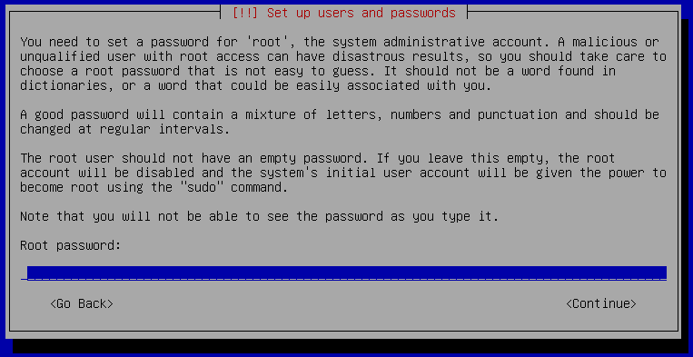 Debian 8 Root Password Setting