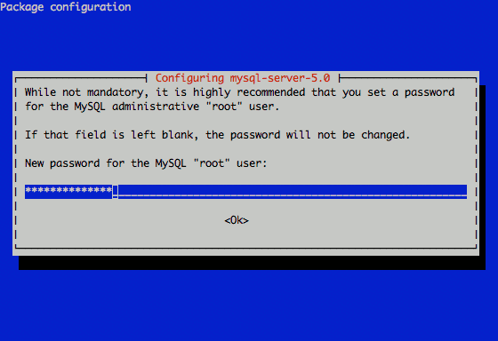 Setting the MySQL root password in Debian Lenny. Setting the MySQL root password in Debian Lenny.