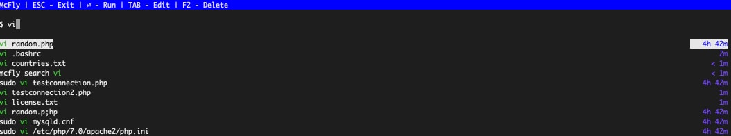 McFly list changes in main directory