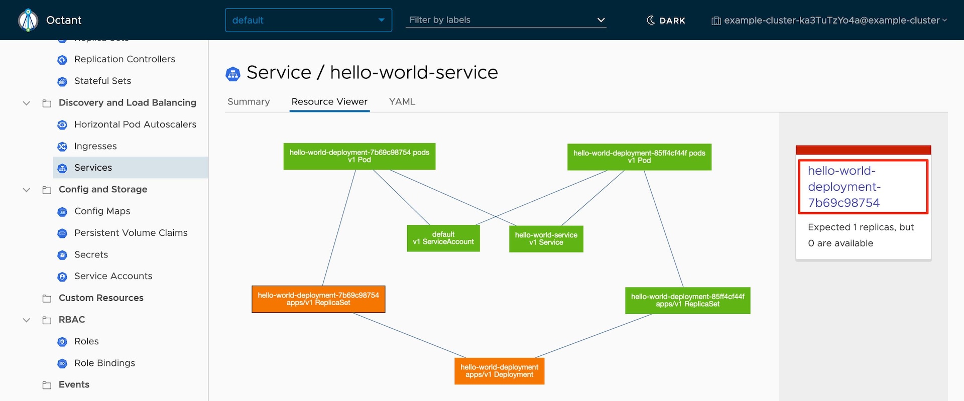 Octant Service Resource Viewer - Hello World 2.0 (after manifest update) Octant Service Resource Viewer - Hello World 2.0 (after manifest update)