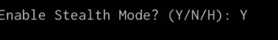 Shellter enable stealth mode prompt Shellter enable stealth mode prompt