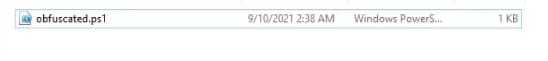 Obfuscated PowerShell script in Windows Explorer Obfuscated PowerShell script in Windows Explorer
