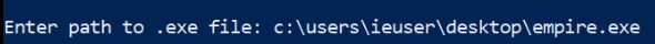Luckystrike prompt - enter stager filepath Luckystrike prompt - enter stager filepath